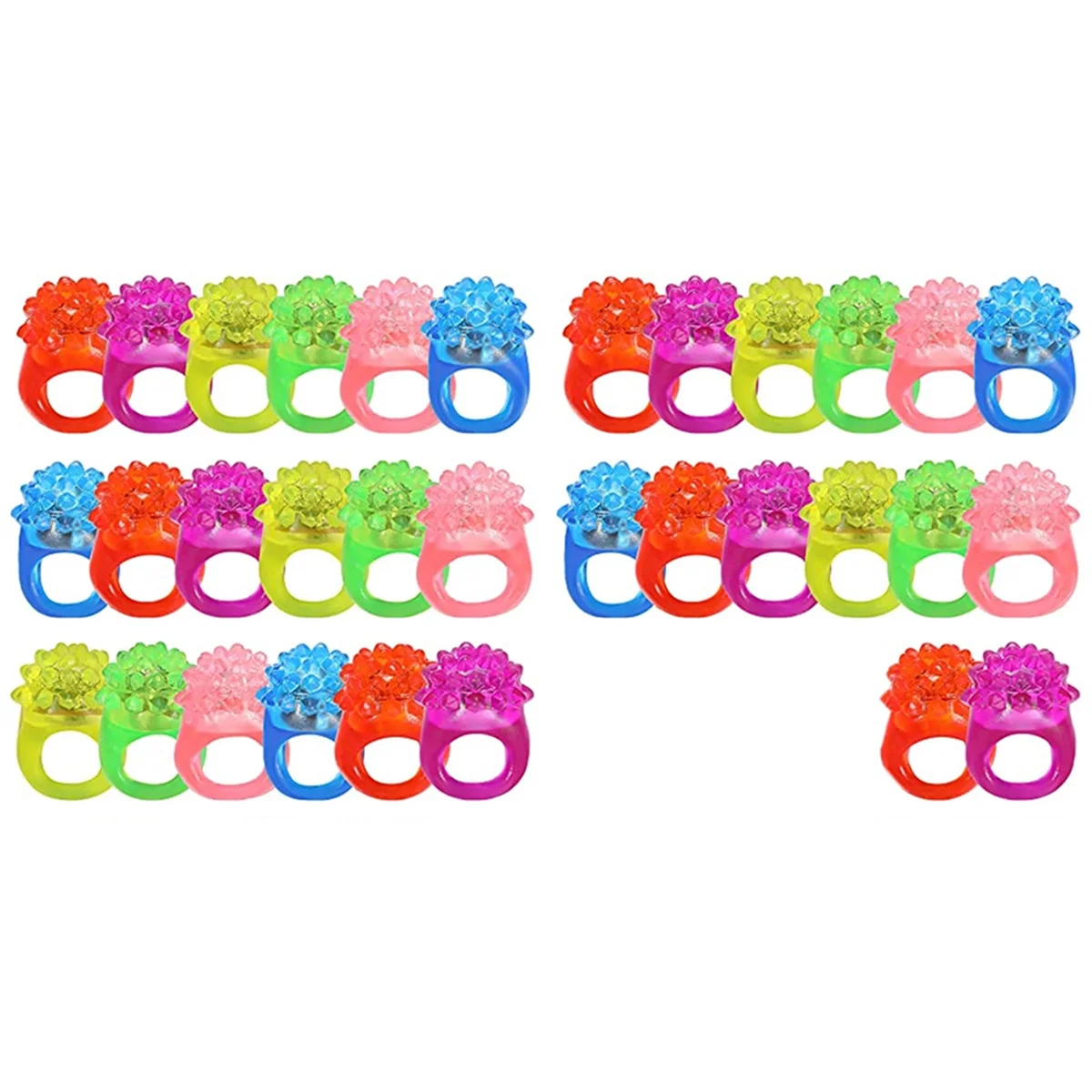 LED Light Up Ring Bumpy Rings Flashing LED Bumpy Ring Light-Up Toy