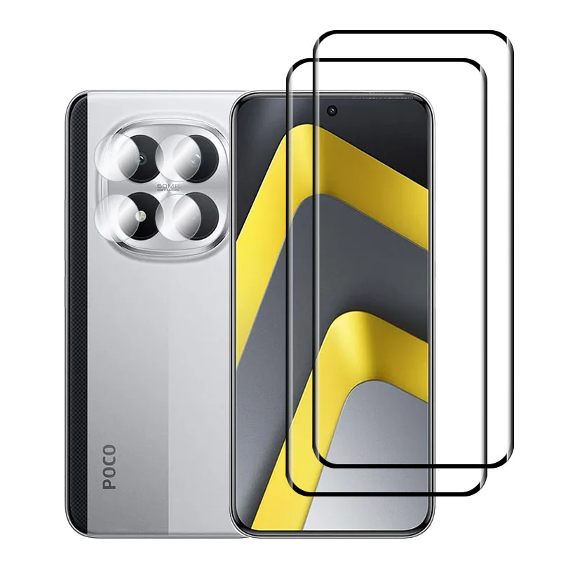 

2+2/For Xiaomi POCO M8Pro Curved Screen Protector 3D Shockproof Anti-Scratch + m8 pro Soft fiber Camera film