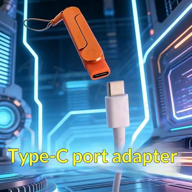 USB Built-in Stand Adapter with Charge Function 3pcs Foldable Converter for Convenient Desk and Travel Use