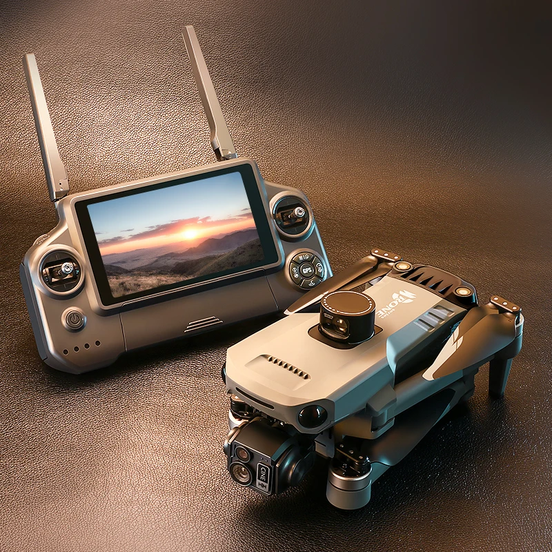 جديد D12 نظام تحديد المواقع بدون طيار 3-محور Gimbal مع شاشة تعمل باللمس المهنية 8K HD كاميرا FPV تجنب العوائق فرش لعبة الطائرة بدون طيار للكبار