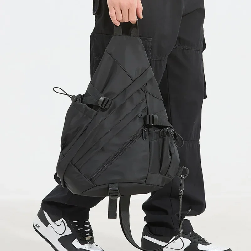 Fashion Chest Bag Men Casual Shoulder Bag Men Lightweight Travel Chest Bags Men Large Capacity Outdoor Cycling Sports Backpack