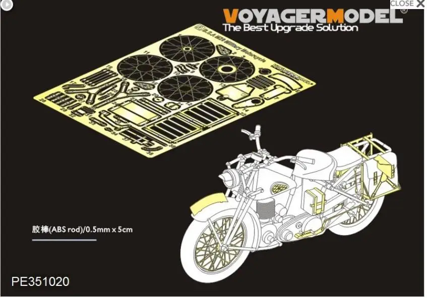 

Voyager PE351020 1/35 WWII British B.S.A M20 Military Motorcycle upgrade set