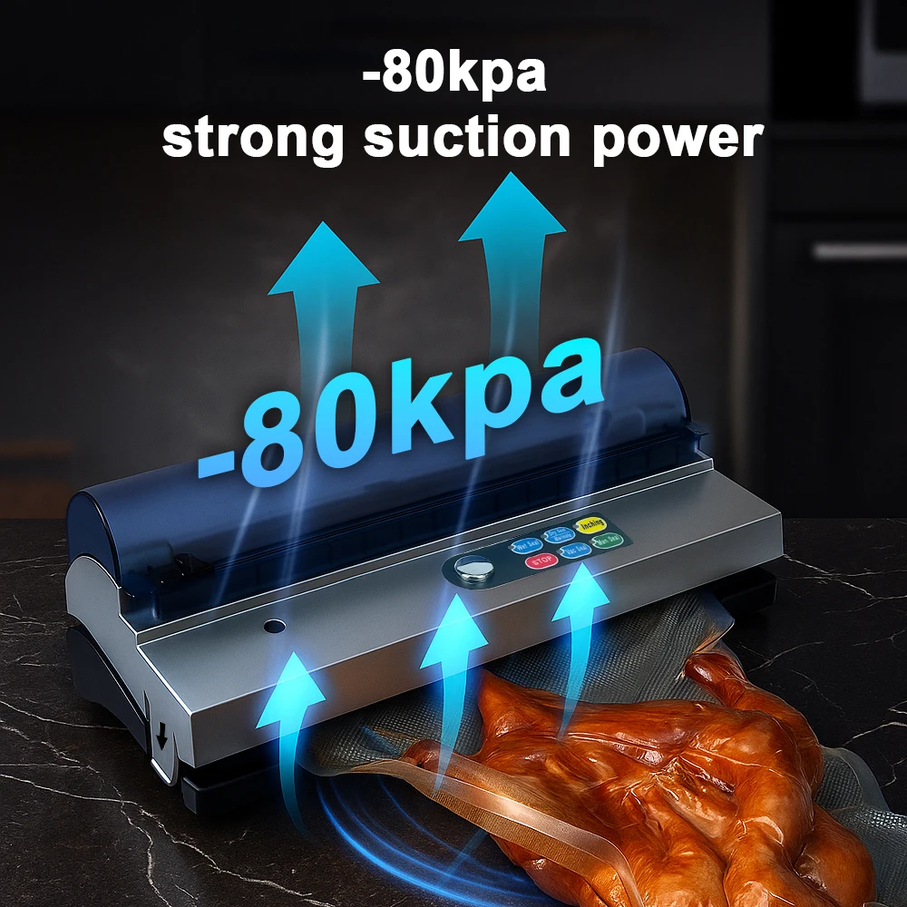 DZ-320 Automatic Strong Dual Pump Food Meat Grains Portable Vacuum Sealer Vacuum Packing Machine