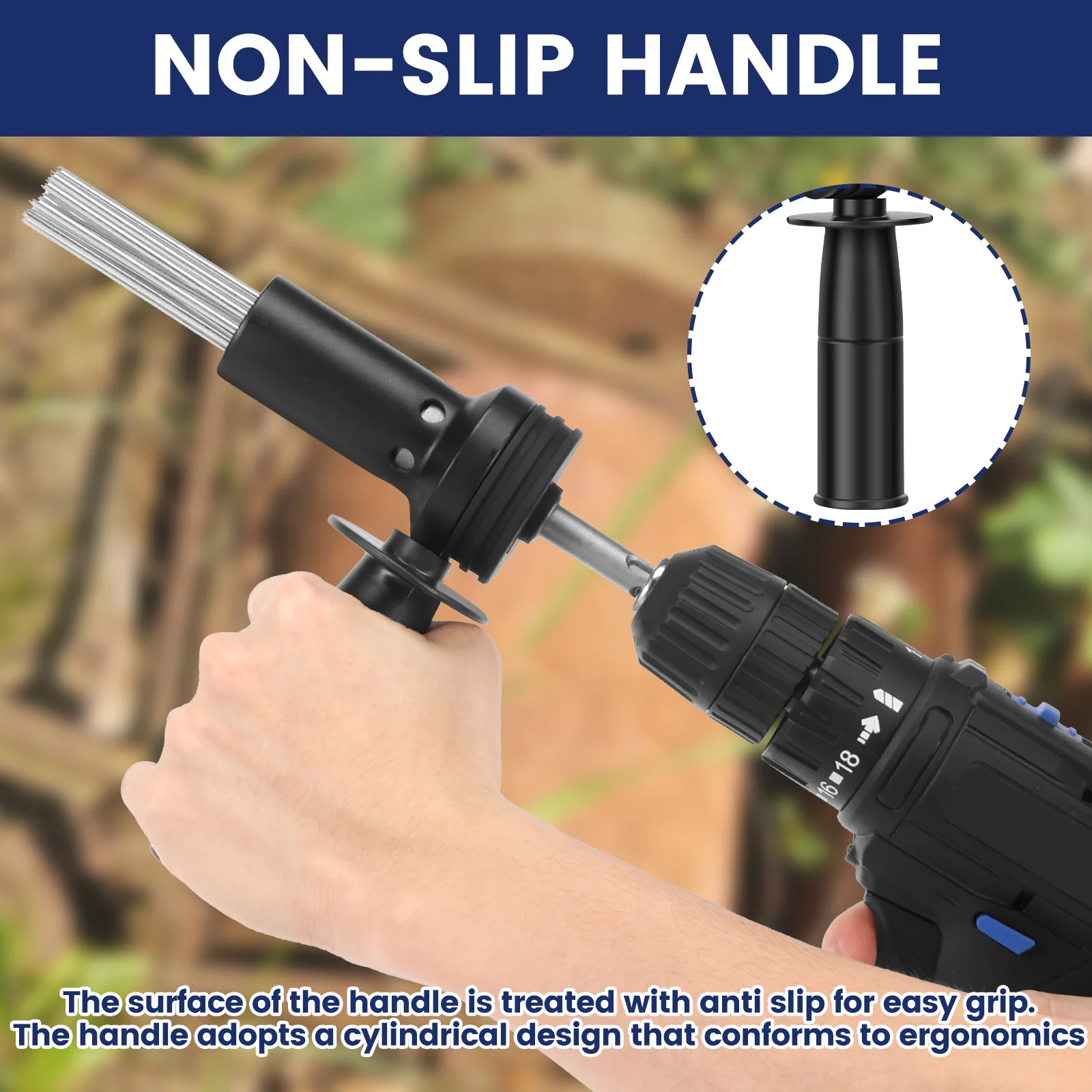 3mm 18 Needle Pneumatic Air Scaler Tool with Handle 18 Needle Air Scaler Tool for Rust Layer Paint Film Welding Slag