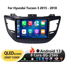 Android 13 per Hyundai Tucson 3 2015 - 2018 autoradio lettore Video multimediale navigazione Carplay 4G LET No 2din Wireless Carplay