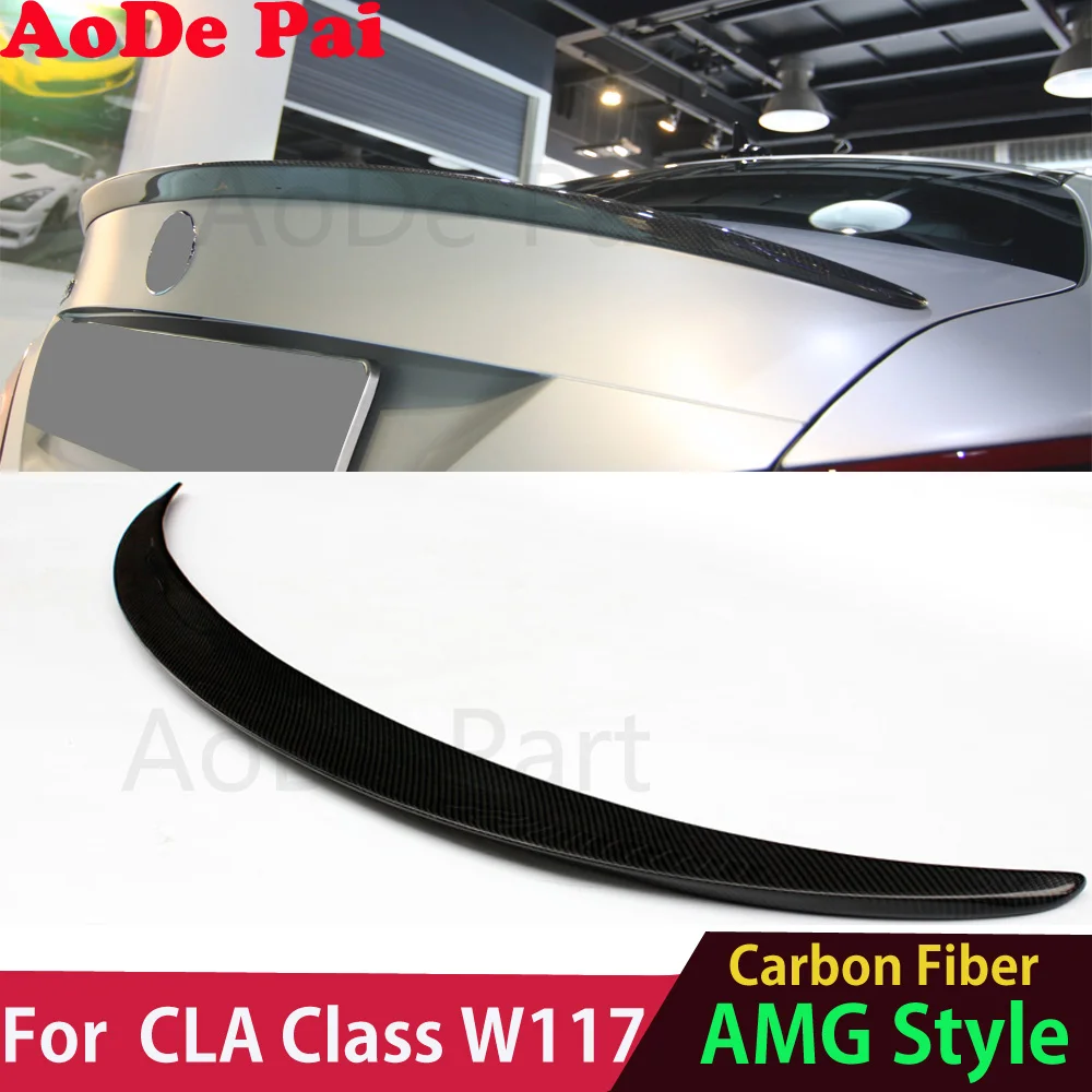 

AMG Style Carbon Fiber Rear Boot Lip Trunk Wing Spoiler For Mercedes CLA Class W117 C117 Sedan