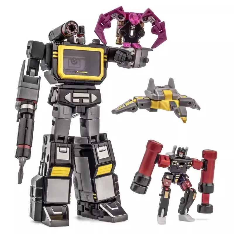 EN STOCK Transformation Newage H21 NA H21B Black Soundwave con cintas 10,5 cm Mini escala G1 figura de acción con caja