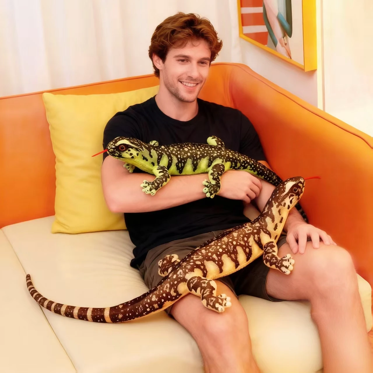 

Плюшевая игрушка-ящерица, реалистичная мягкая игрушка-рептилия, кукла геккон или монитор с реалистичной текстурой — уникальный и специальный подарок.