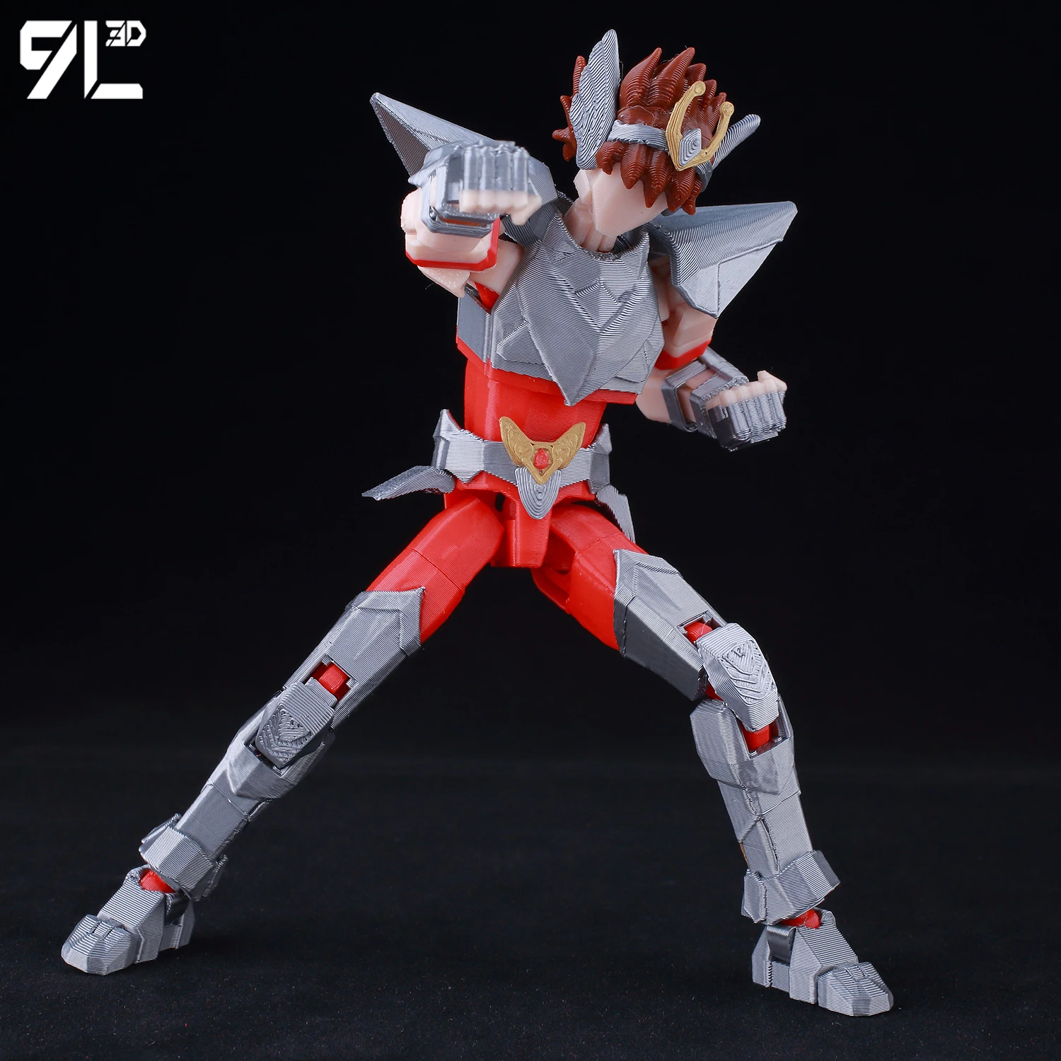 9L3D مطبوعة متعددة المفاصل مفصلية الدمية 13 لاكي تيتان 13 سانت سيا بيغاسوس النيزك قبضة القماش البرونزي انفجار أنيمي الشكل #5