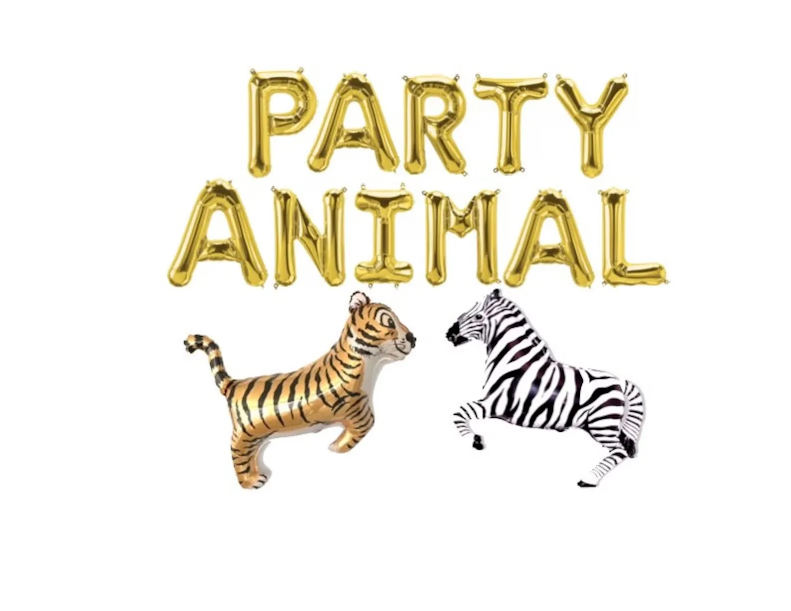 

Party Animal Banner PARTY ANIMAL Balloons Safari Animals Tiger Balloon Zebra Balloon Jungle Party 1st Birthday