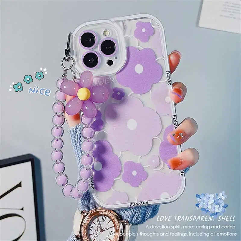 Flower 3D Pendant Case Redmi Note 13 13 Pro Redmi 13C POCO M6 X6 M6 Pro 4G 5G Tpu Phone Case Cover