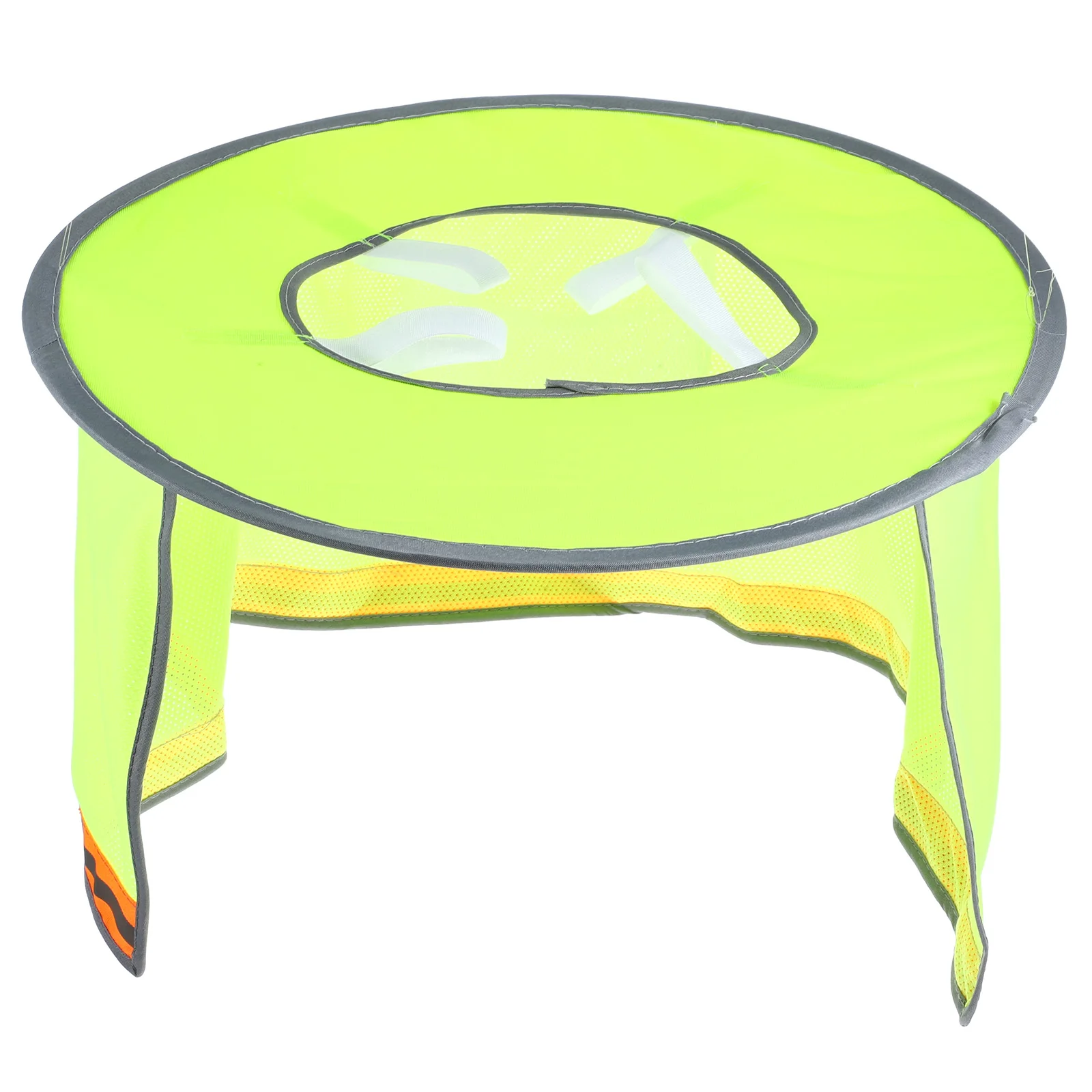 

1pc Fluorescent Yellow Wide Brim Safety Sunshade Curtain for Construction Outdoor Neck Protection Hat Visor