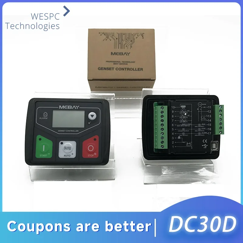 ของแท้ Mebay DC30D เครื่องกําเนิดไฟฟ้าโมดูลควบคุมเครื่องกําเนิดไฟฟ้า Start Stop Controller พารามิเตอร์การตรวจสอบเครื่องยนต์โมดูลควบคุมหน่วย