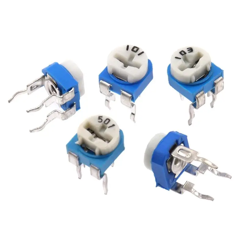 20 Stück RM065 RM-065 Serie 100 200 500 1K 2K 5K 10K 20K 50K 100K 200K 500K 1M Ohm Trimpot Trimmer Potentiometer Variabler Widerstand