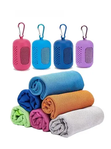 Cooling Towel Breathable Chilly Towel Sports Towel With Storage Box Yoga Towel Gym Towel for Indoor & Outdoor Activities