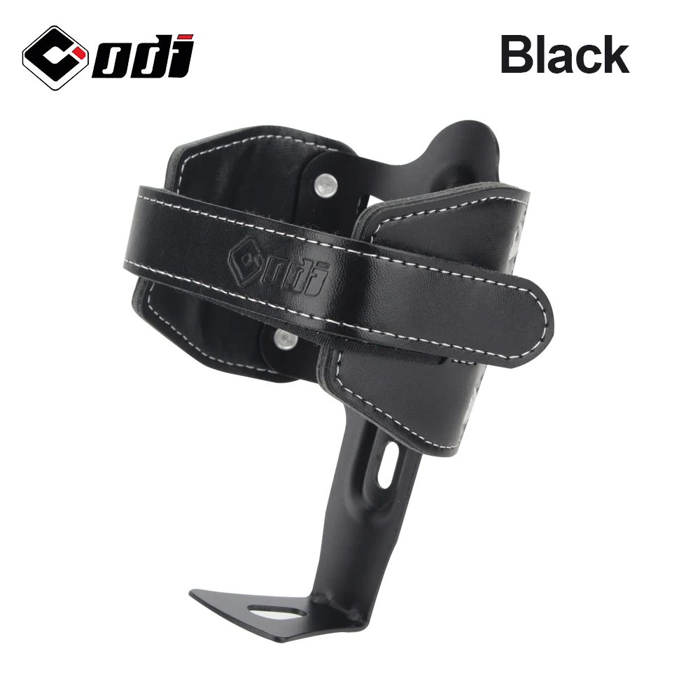 ODI Bicycle Bottle Cage 53g Retro Cowhide Aluminum Alloy Adjustable Width Water Cup Holder for Mountain Road Folding Bike