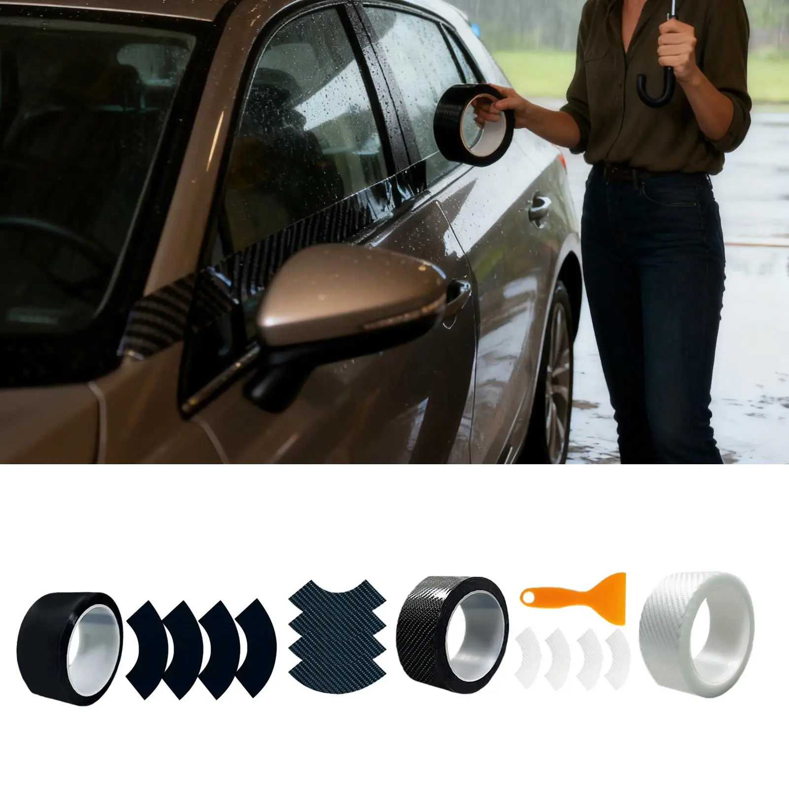 Weather Stripping High Temperature Resistant Automotive Window Tape Waterproof Edge Trim For Cars For Truck Garage Exterior