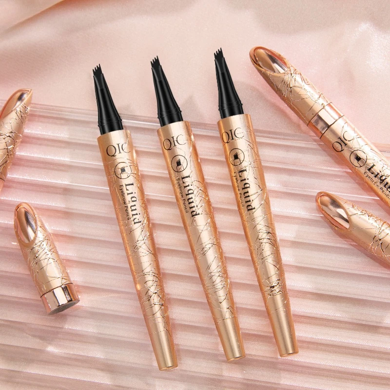 Vi Solo Na Casa Solo Nauki Eyebrow Pencil Flüssiger wasserfester Augenbrauenstift Wischfester Augenbrauenstift mit langlebigem Skizzen-Augenbrauenstift mit vier Krallen