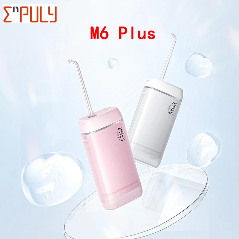 ENPULY عن طريق الفم الري M6 زائد المحمولة Bucal بالموجات فوق الصوتية الأسنان المياه النفاثة لتنظيف الأسنان Waterpulse الأسنان 140ML1600 مرات/دقيقة