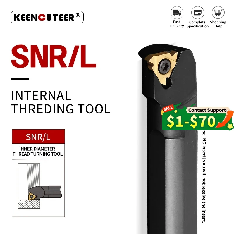 Snr/l0010k11 snr/l0016q16 snr0020r22 snr0025s22 ferramenta de torneamento de rosca interna 16ir carboneto interno cnc snr barra de corte de torno