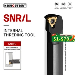 Herramienta de torneado de rosca interna, barra de corte de carburo, SNR, SNR, L0010K11, SNR, L0016Q16, SNR0020R22, SNR0025S22, 16IR