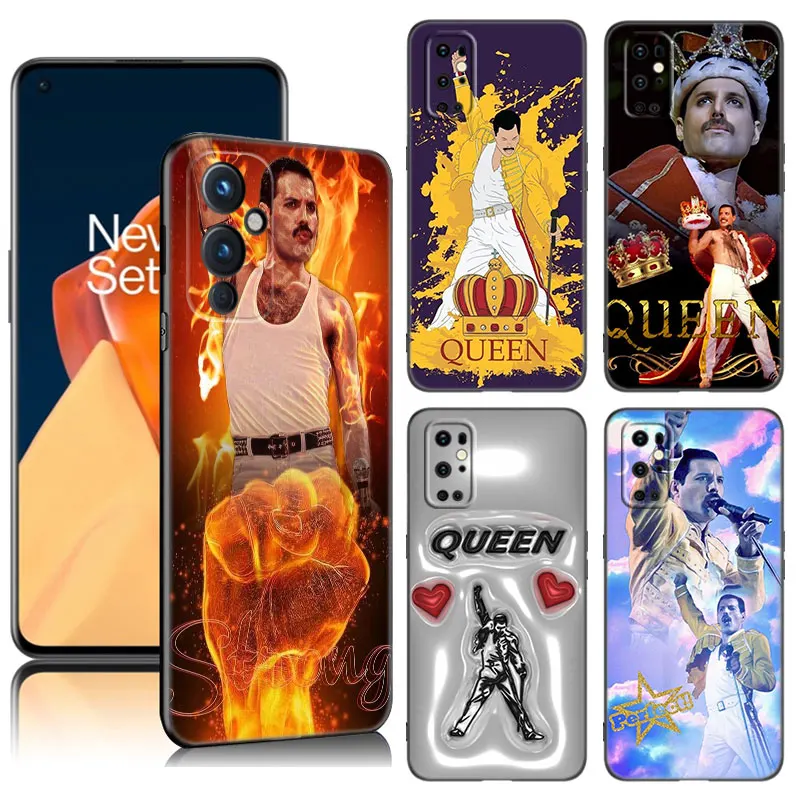 Freddie Mercury Queen Phone Case For OnePlus 9 10 ACE 2V Pro 9RT 10T 10R 11R Nord CE 2 3 Lite N10 N20 N30 Black Silicone Cover