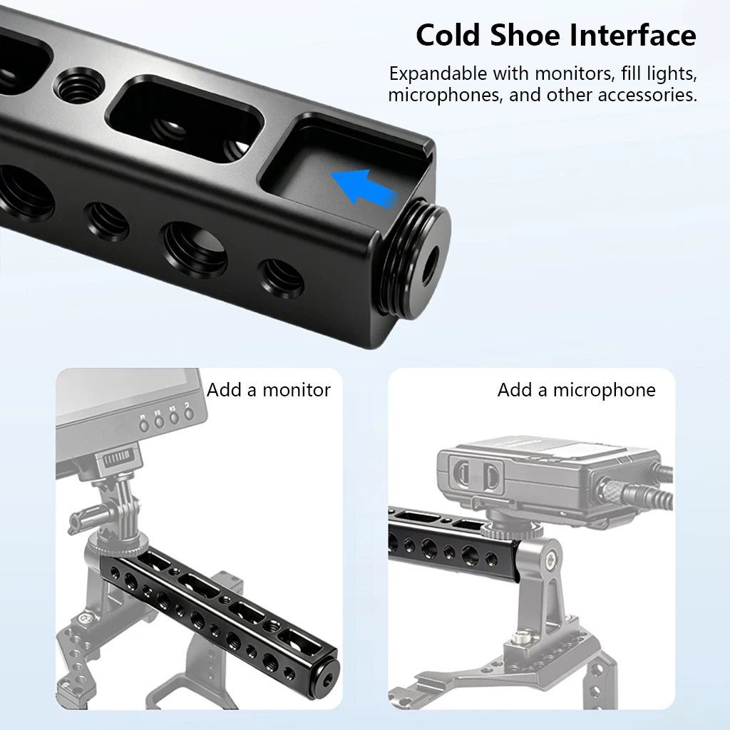 NATO-Schiene / 1/4-Zoll-Schraubseitengriff Ronin Gimbal DSLR Kamerakäfig Schnellklemmhalterung Monitorhalterung für Sony Canon Nikon – Detail 38