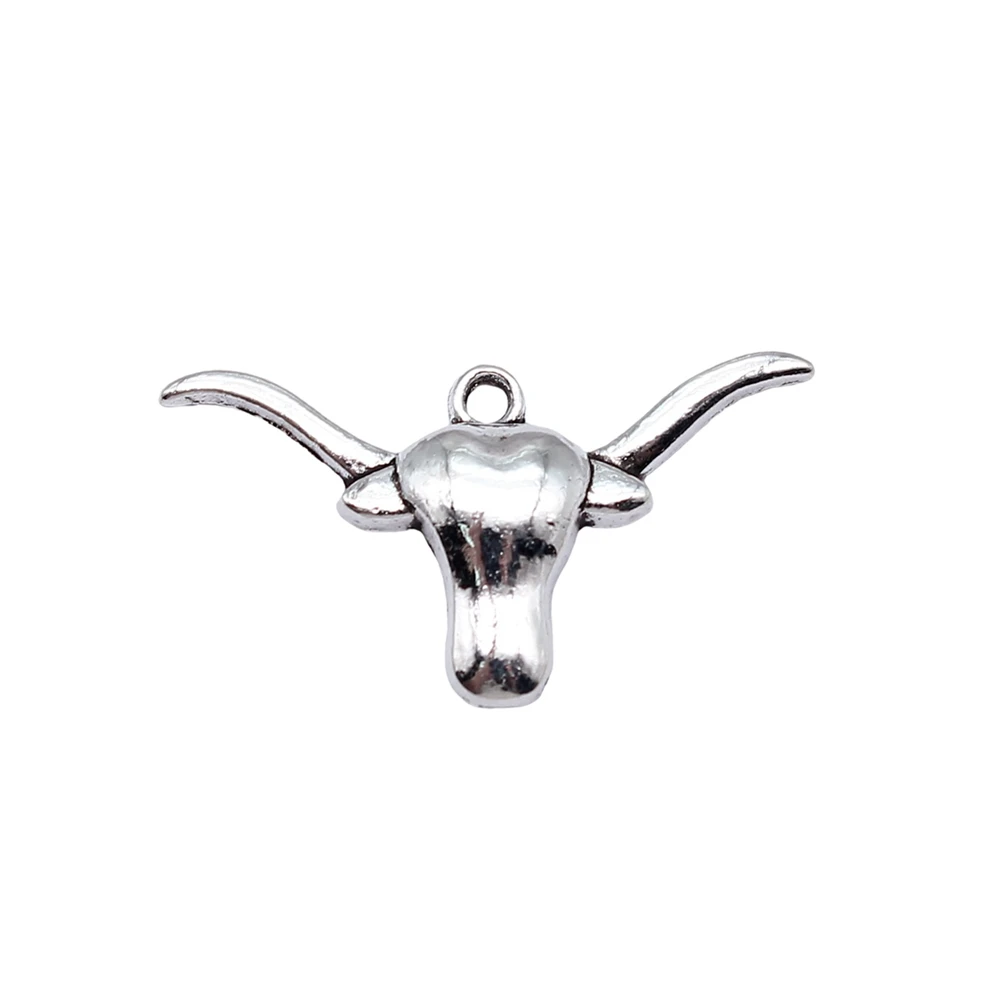 Nail Charms Bull Head Charms Jewelry Pendants 19x36mm 10pcs