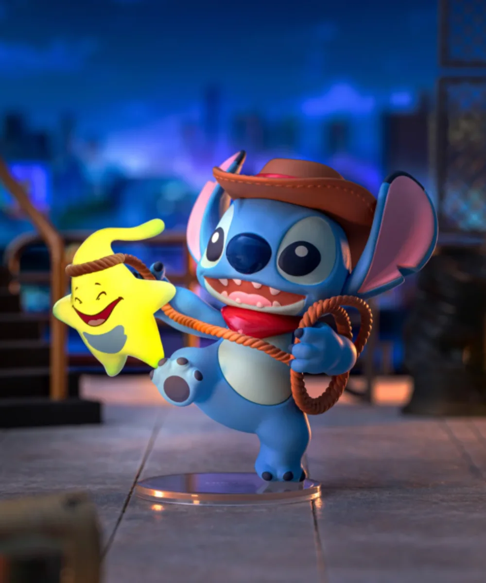 Figuras de caja ciega de la serie Stitch City Adventure, muñeco de personaje de dibujos animados, modelo de decoración, colección de juguetes, regalo, 2025