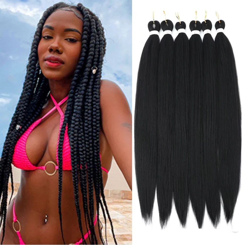 Braiding Hair Pre Stretched Hair Extensions for Braids Kanekalon Long Jumbo Braiding Hair Natural as Human Hair Micro Box Braids