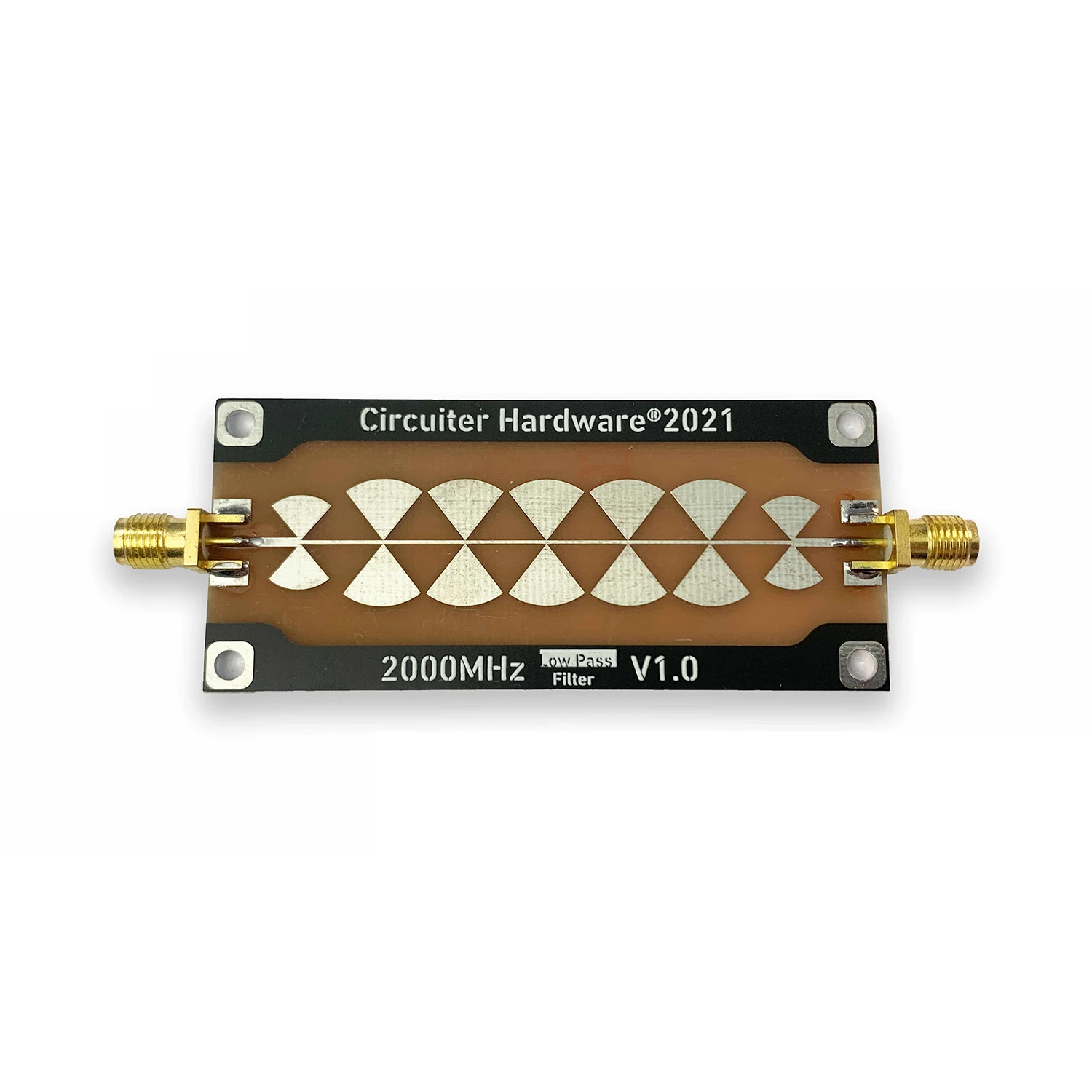 1-2000Mhz Butterfly Low-pass Filter Butterfly Microstrip Line Filter For RF Radio Power Amplifier 433Mhz 868Mhz 915Mhz 1090M