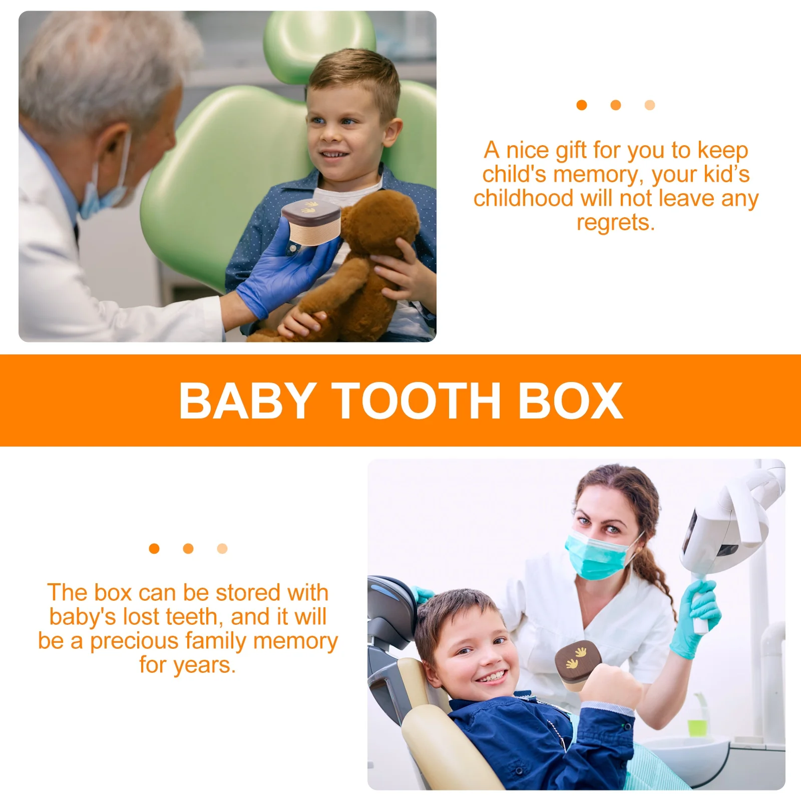 Deciduous Teeth Preservation Box Baby Tooth Holder Collection Lost Teeth Kids Memory Keepsake Growth Commemoration Newborn
