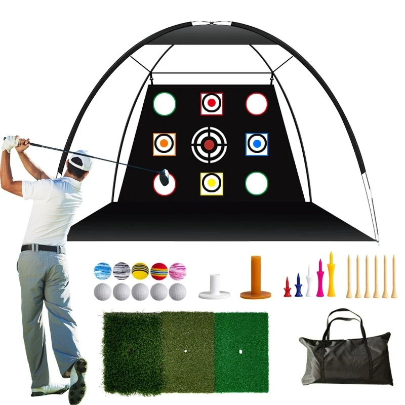 

Golf nine-hole target training net folding tent net courtyard golf practice net set