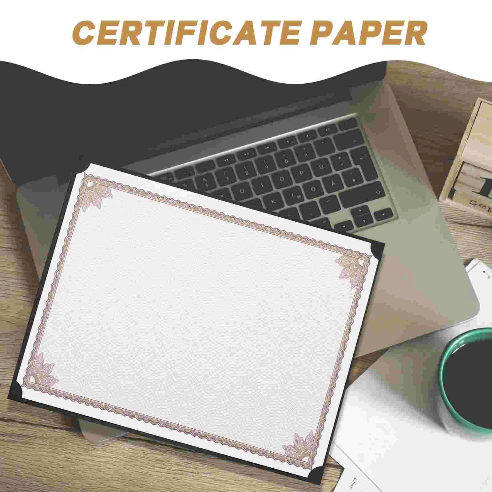 10 Pcs Honor Certificate Graduation A4 Paper Class School Academic Certificate Paper Diploma Blank Parchment for School Use