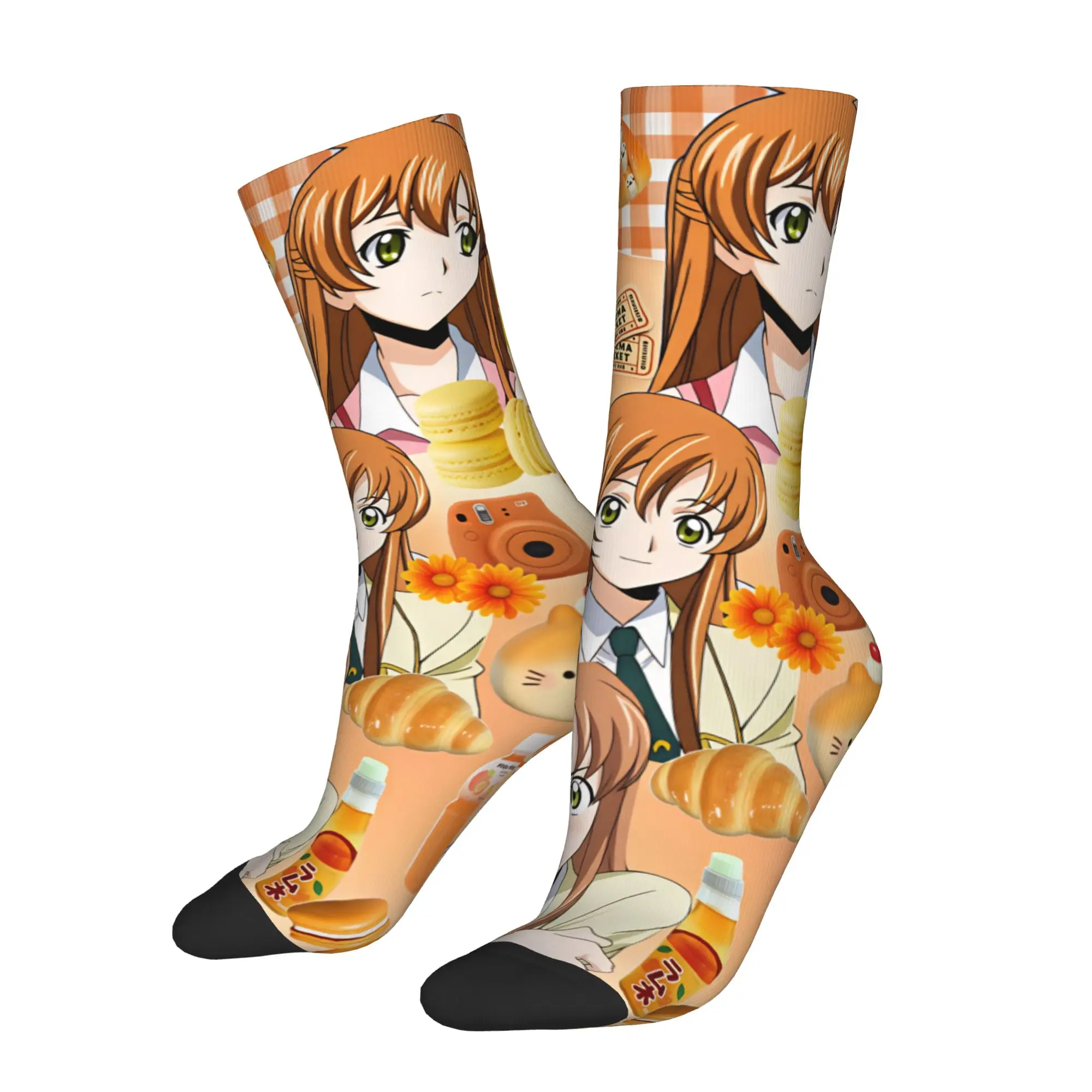 Shirley Fenette Code Geass Lelouch of the Rebellion Mens Crew Socks Unisex Cute Anime Spring Summer Autumn Winter Dress Socks
