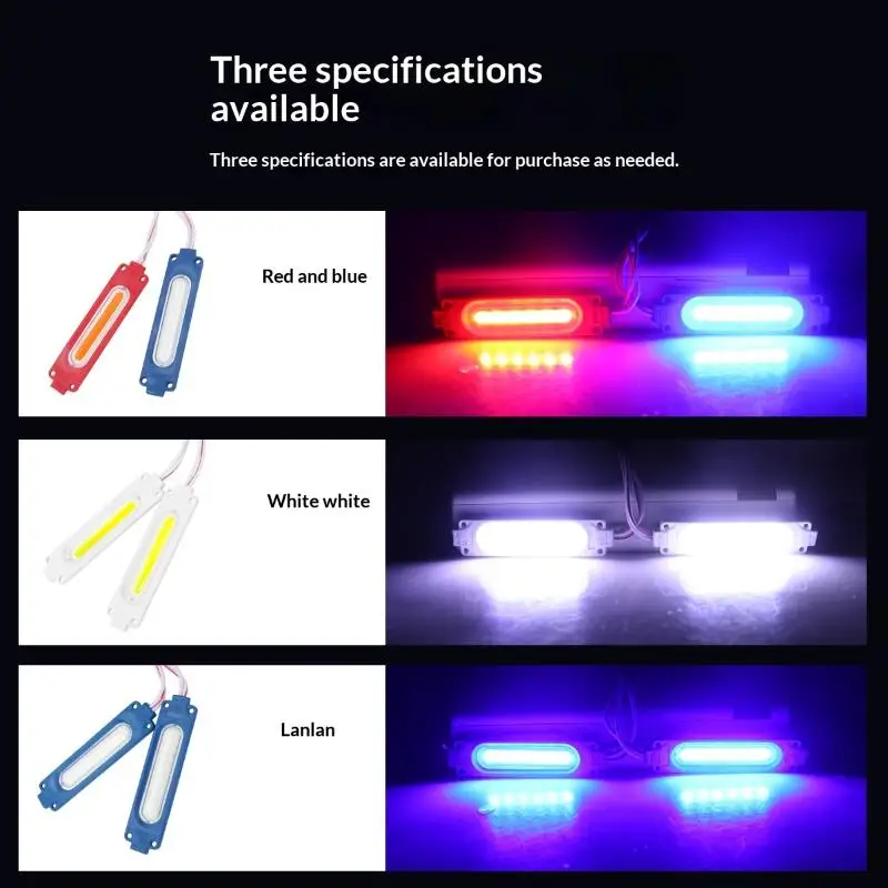 

LED Warning Light Modification Module 1Set Universal Injection Molded Design for Car Motorcycle Daily Modification Use