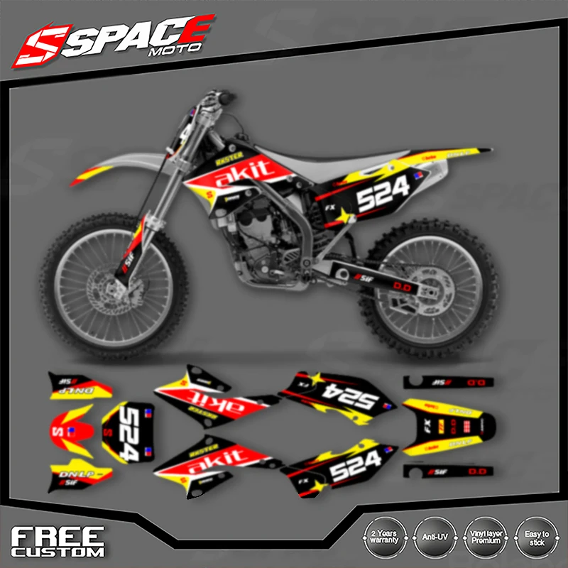 

SPACE для SUKUZI RMZ250 2004 2005 2006, индивидуальные мотоциклетные графические фоновые наклейки, наборы наклеек 002