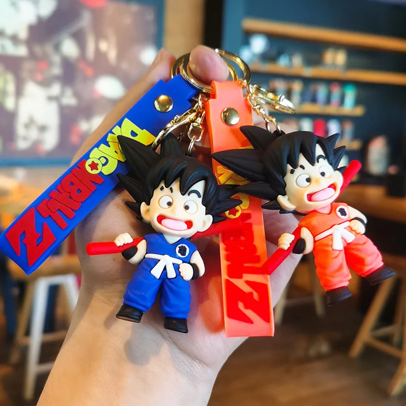 

2nd Generation Cartoon Dragon Ball Goku Keychain Golden Stick Car Keychain Small Gift Figurine Cute Personalized Gifts Y2k