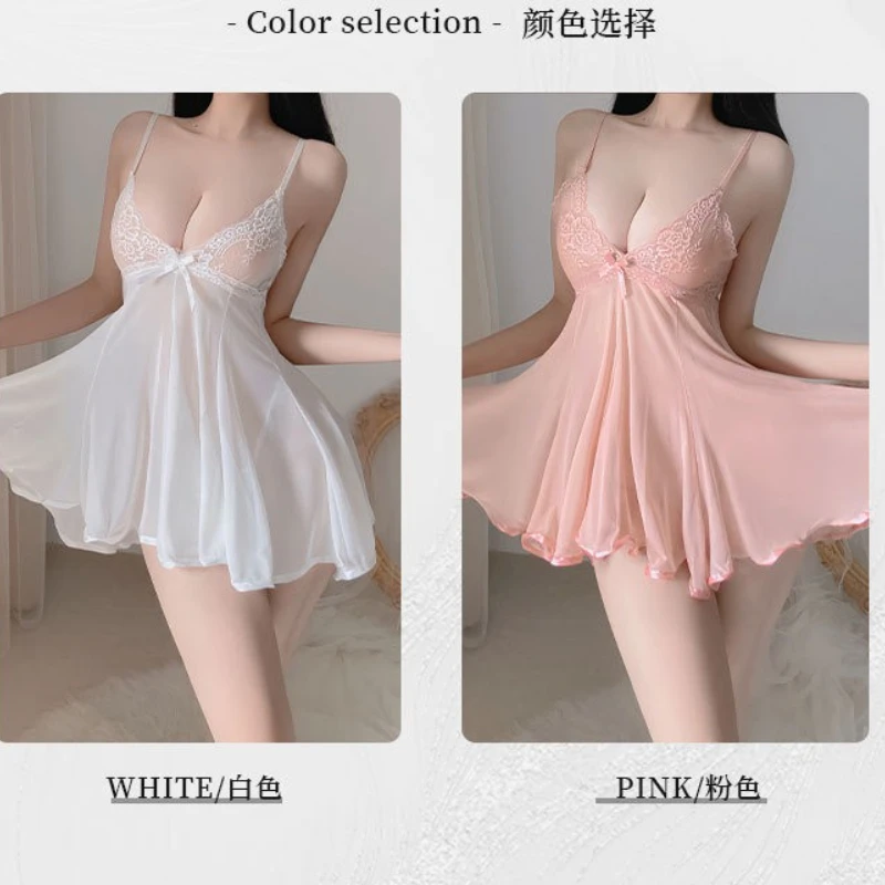 

Sheer Nightdress Sexy Lingerie Plus Size Temptation Couple Costume Small Chest Passionate Sleepwear