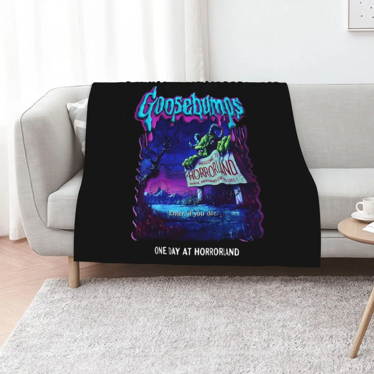 

Goosebumps One Day At HorrorLand Throw Blanket Soft Plush Plaid Decoratives Luxury Thicken Hair Blankets
