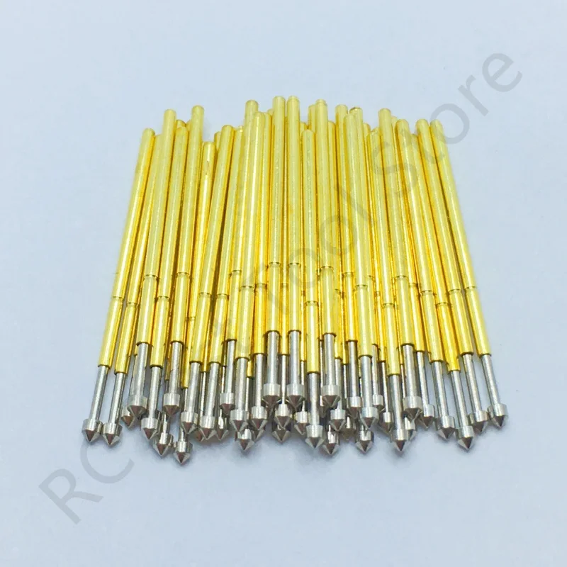 100 Stuks P50-E2 Veertest Sonde Testpin Pogo Pin P50-E Elektrische Ict Fct Pcb Testtool 0.90/0.68/16.55Mm Conische Naald