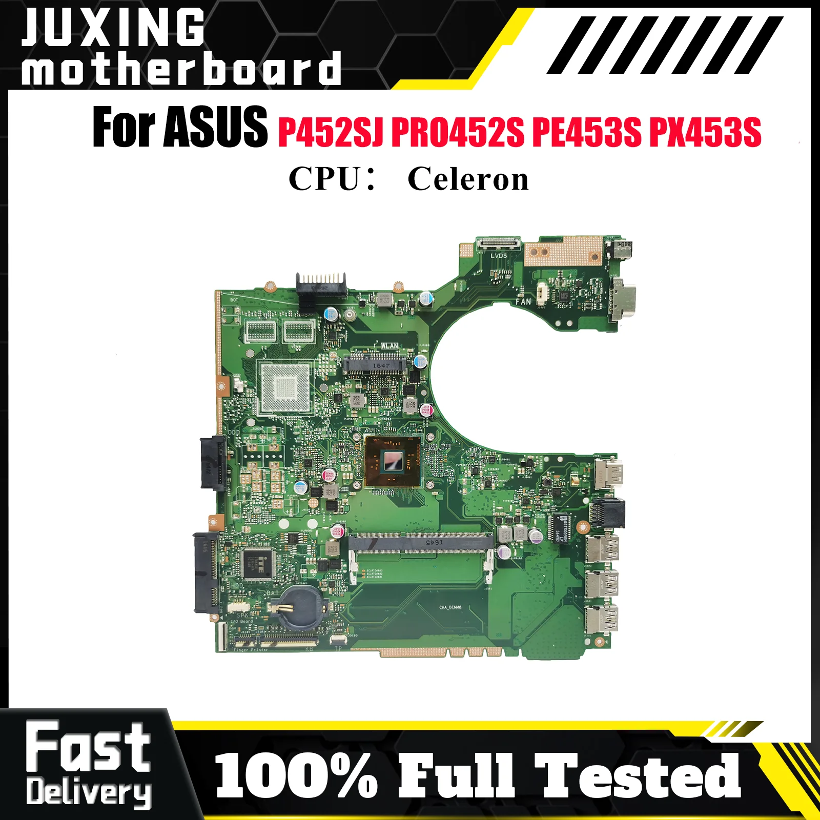 

P452SA Материнская плата для ноутбука ASUS PX453S P452SA PE453S P452S P452SJ PRO452S Материнская плата для ноутбука с процессором Celeron 108% тестов в порядке