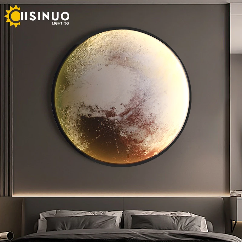 

Аппликация росписи светодиодных сегментов со светодиодной подсветкой Zimmerlairage d'intérieur à Montage en Surface pour chambre à coucher, salon, deco