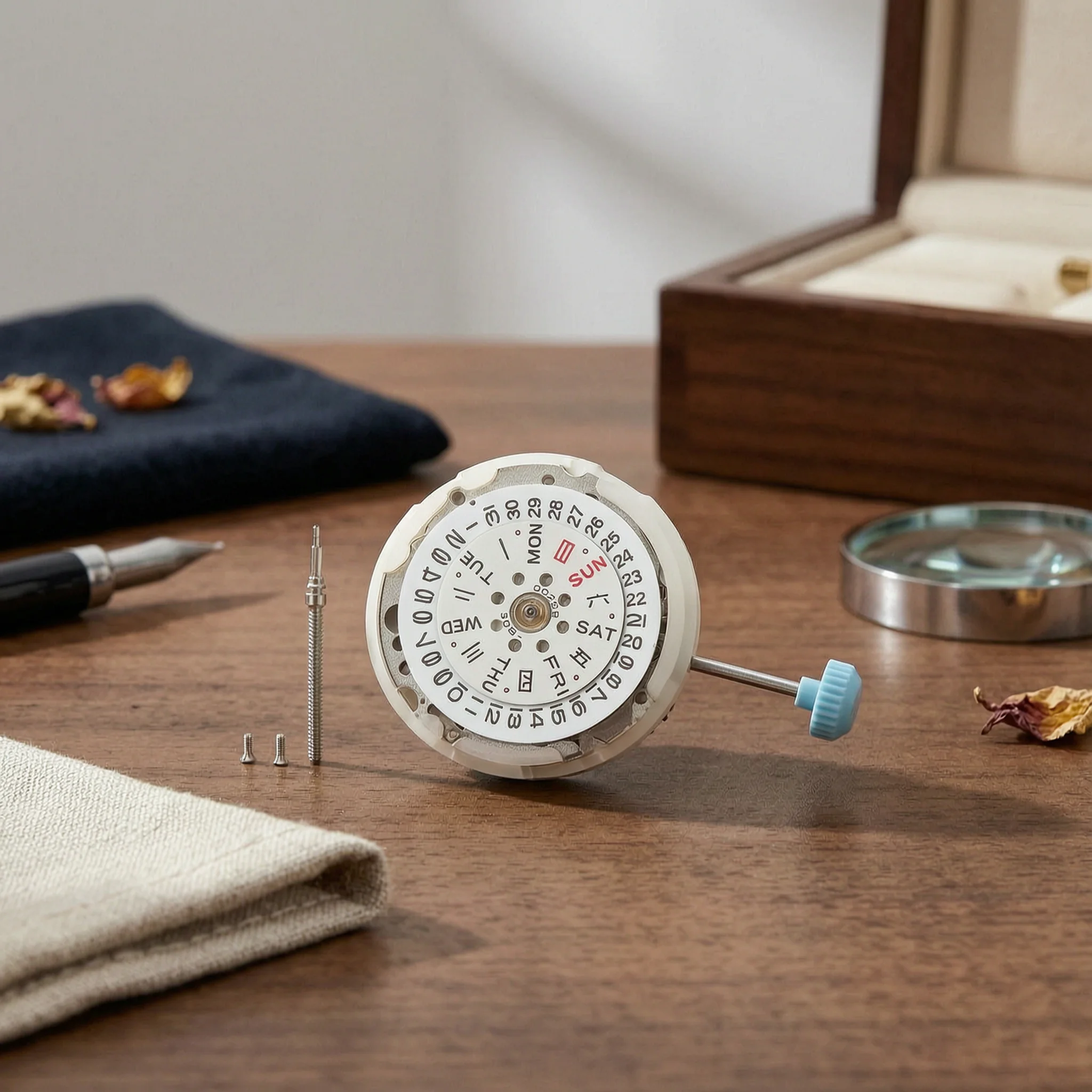 Day Date Watch Movement Spare Parts Watch Movement with Day Date Hardware Long-Lasting Compact for Watchmakers, Watchmaking