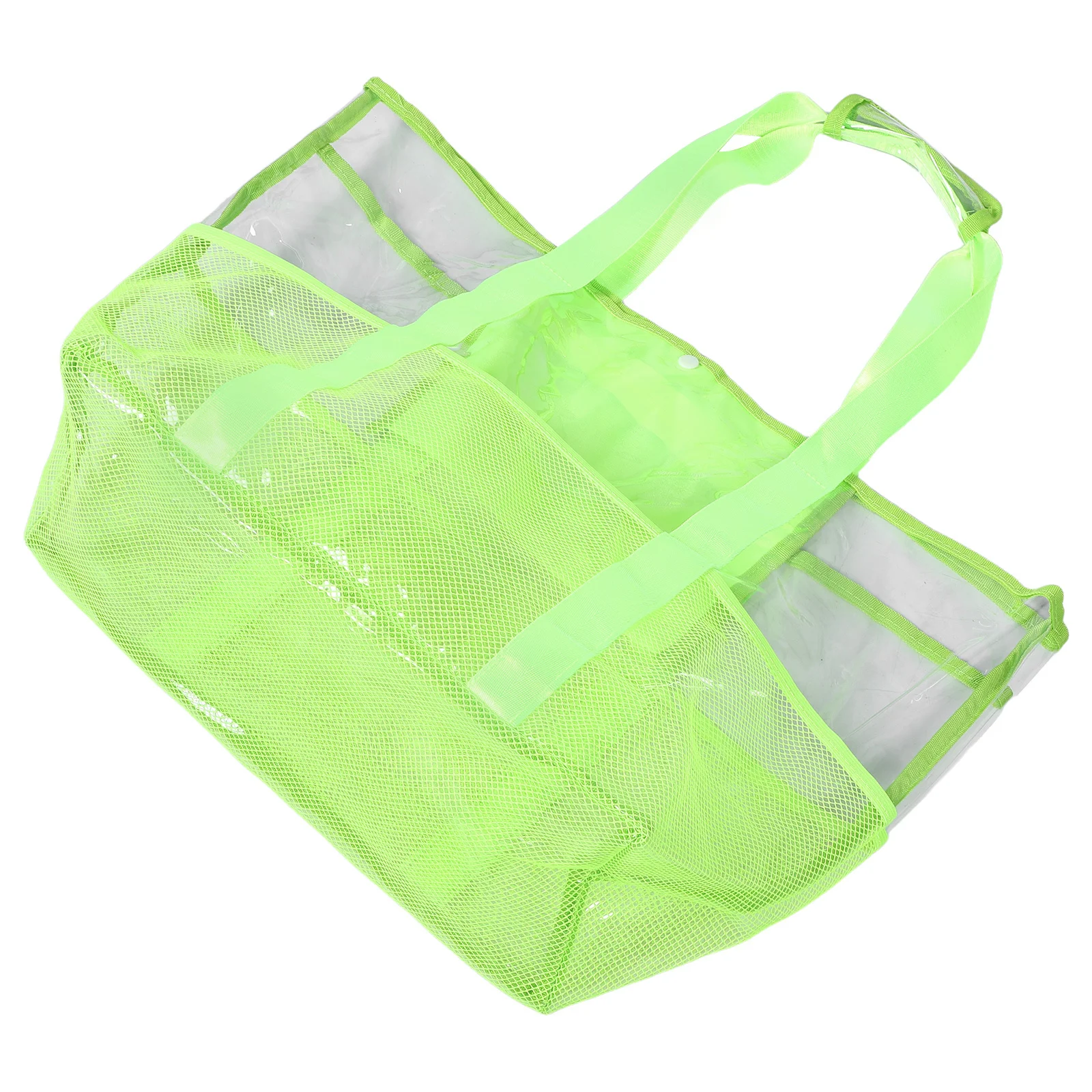 Foldable Lightweight Travel Beach Bag Large Capacity Waterproof Mesh Tote for Outdoor Swimming Vacation Family Beach Essentials