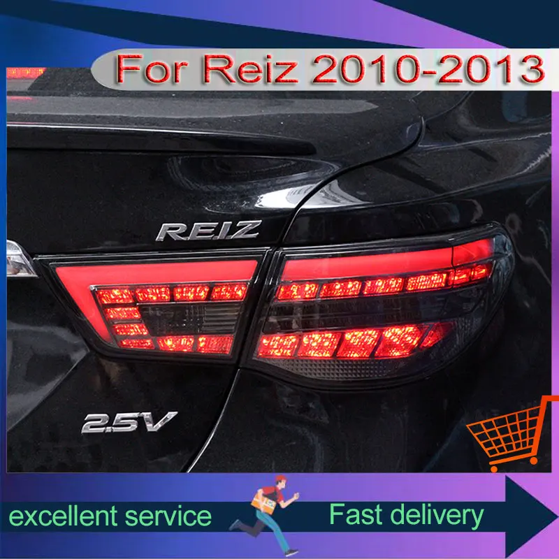 Car Styling For Toyota 2010-2012 Mark X Reiz Tail Lamp Upgrade DRL Rear Light LED Dynamic Turn Signal Brake Auto Accessories