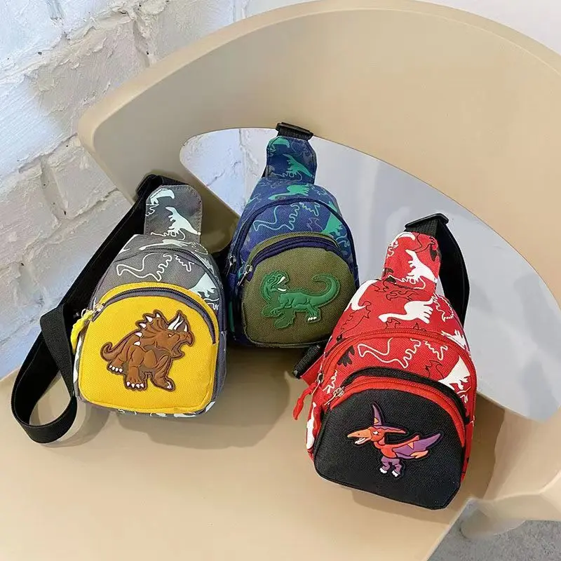 Fashion Cartoon Dinosaur Single Shoulder Crossbody Bag for Boys and Girls Cute Girls Coin Crossbody Bag