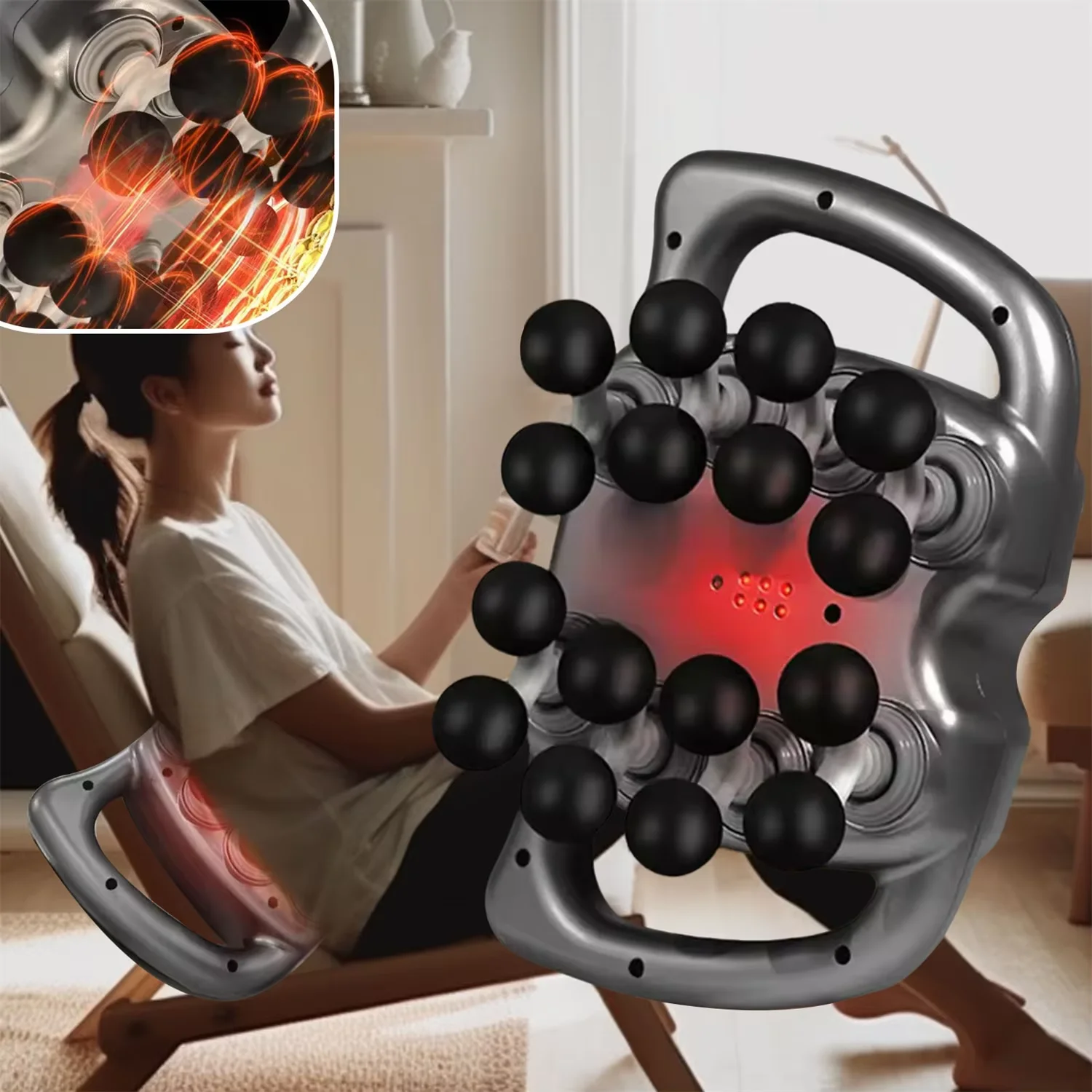 

16-Head Muscle Massager for Deep Tissue Percussion & Relaxation, Body Tension from Neck, Shoulders, Legs