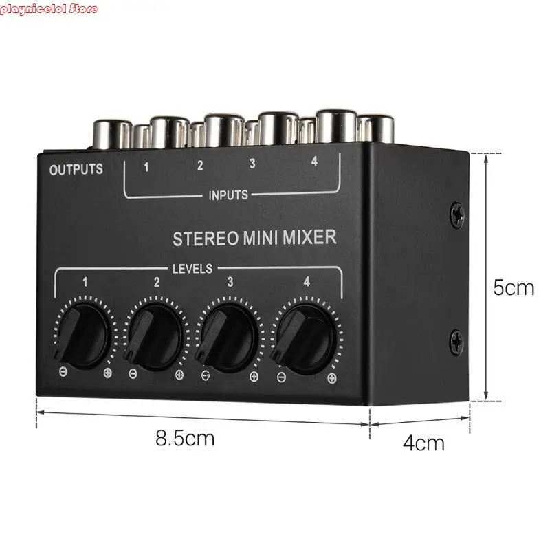 E8BA Máy trộn thụ động E8BA 4 kênh trộn Máy trộn nhỏ Máy trộn Stereo Trộn bộ điều khiển cho KTV Home Giai đoạn âm thanh âm nhạc