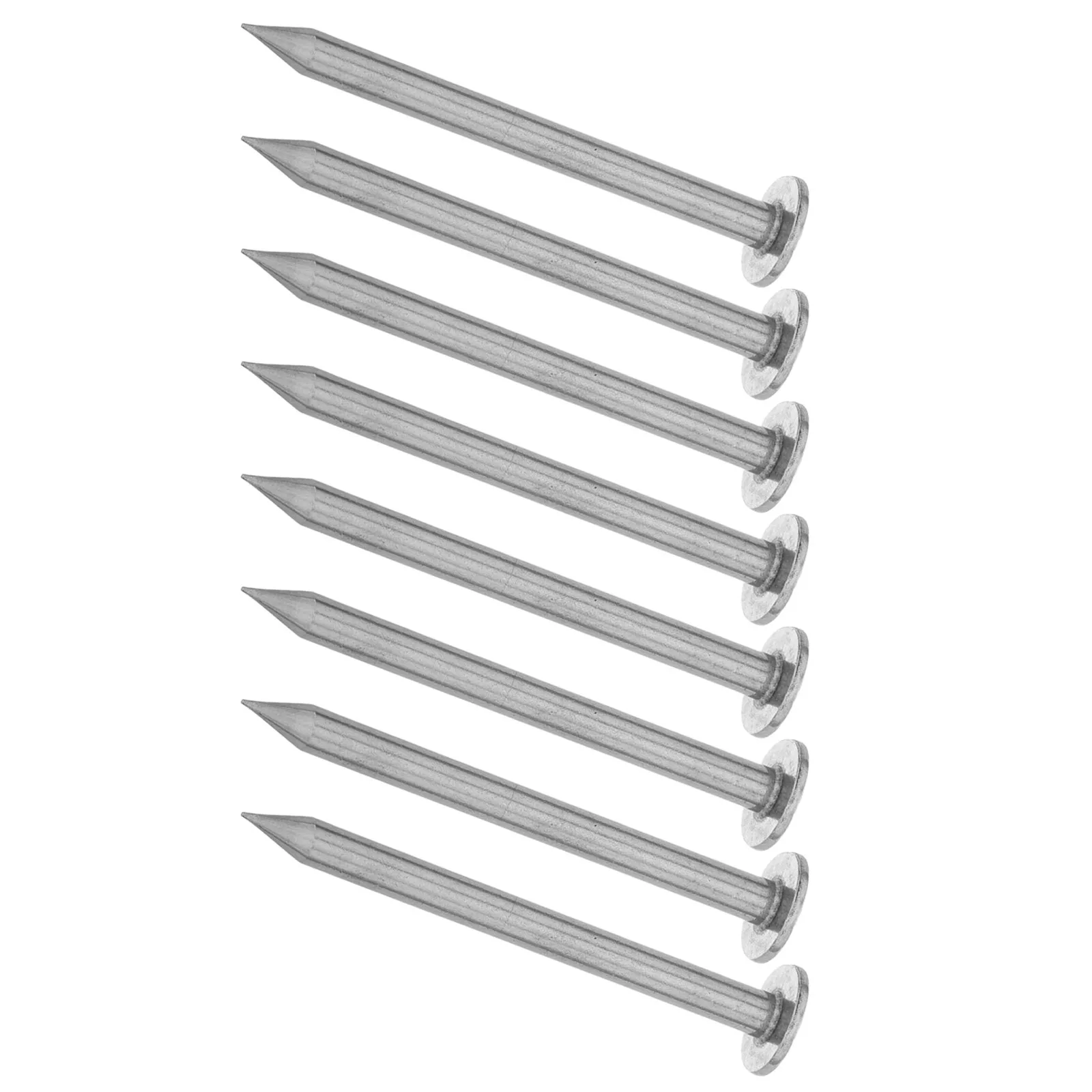8Pcs Stainless Steel Survey Nails Low Profile Stakes Property Line Boundaries Lawn Garden Marking Stakes Ground Nails